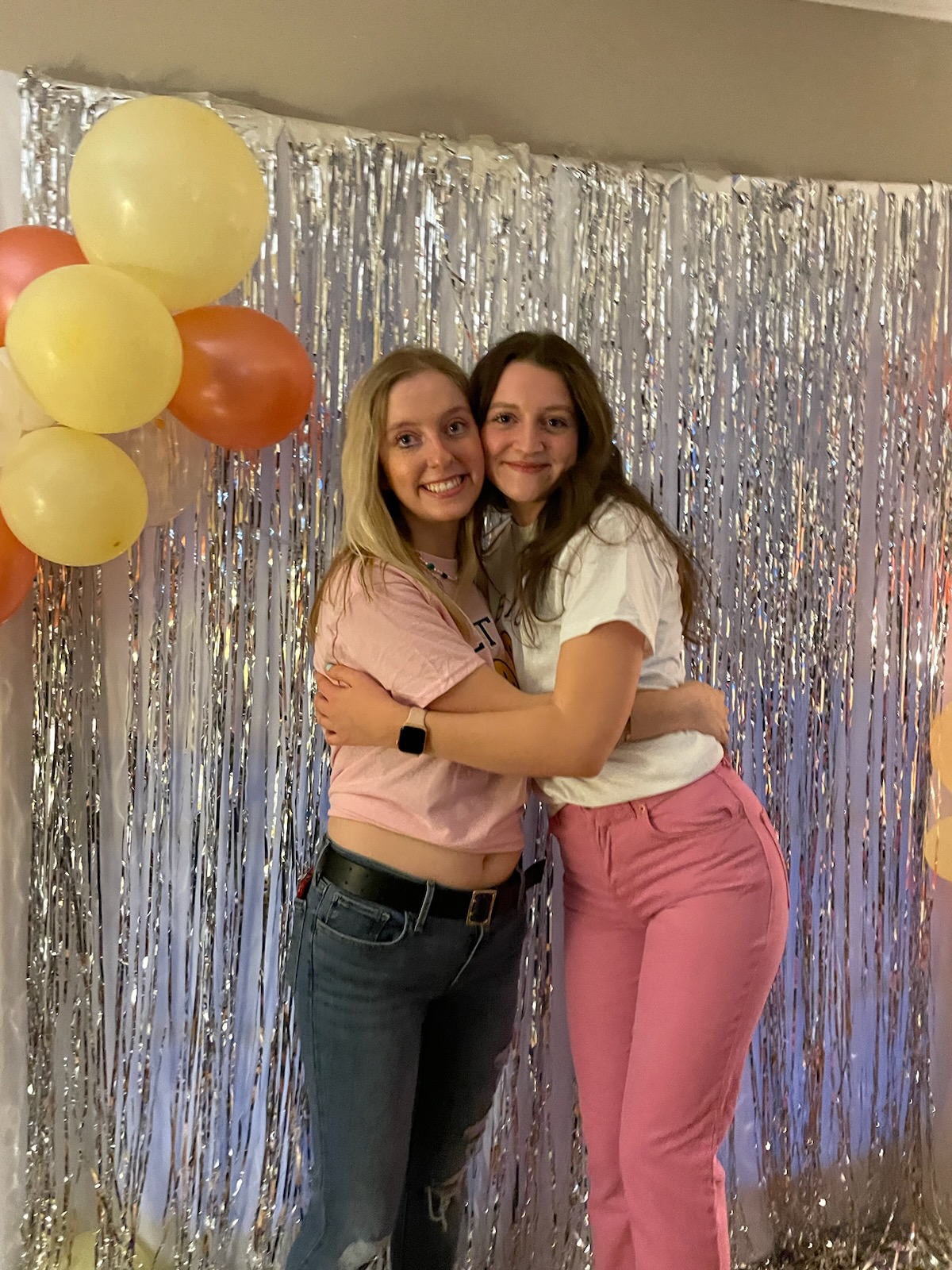 Sydney smiling with her sorority Big Elena during big little reveal